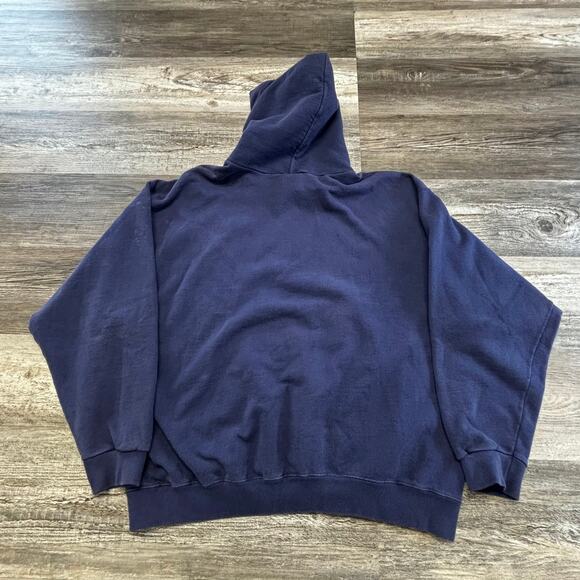 Vintage 80s 90s Nike Blue Mens Large Hoodie Chest Embroidered Logo Swoosh Hoodie - Picture 3 of 10